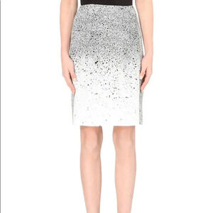 Hugo Boss Vibrush Paint Splatter Pencil Skirt